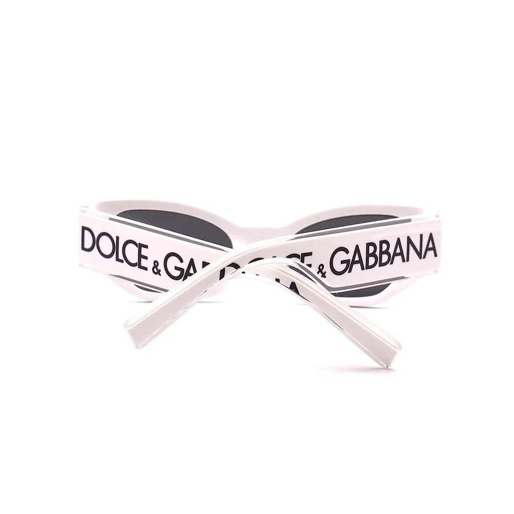 DOLCE&GABBANA DG6186 WHITE DARK GREY LENS AUTHENTIC SUNGLASSES